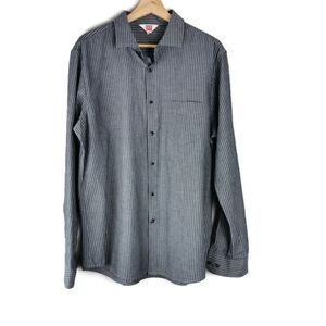 Hudson‎ North Striped Button Down Shirt Large